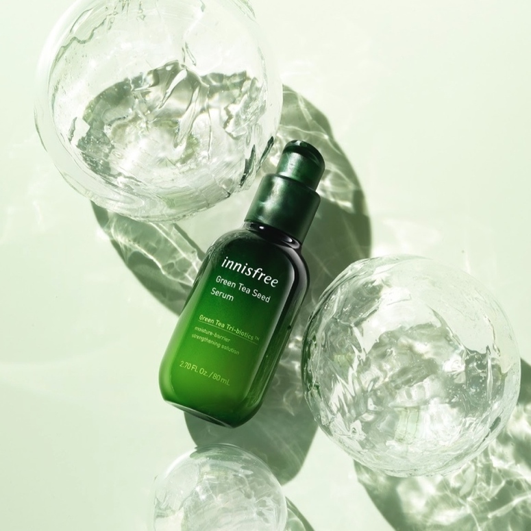 innisfree推出全新升級配方第4代「綠茶籽精華」！綠茶 X 益生菌科技，全面修復肌膚補水微生態