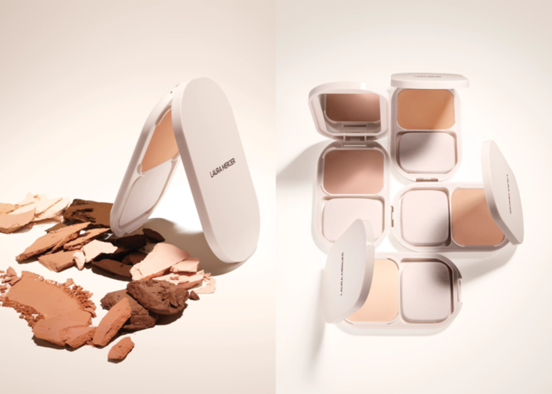 底妝權威 Laura Mercier 全新話題粉餅 #全能小薄餅！注入革新「粉態底霜」黑科技，一拍貼膚同步持妝，締造零粉感無瑕底妝！