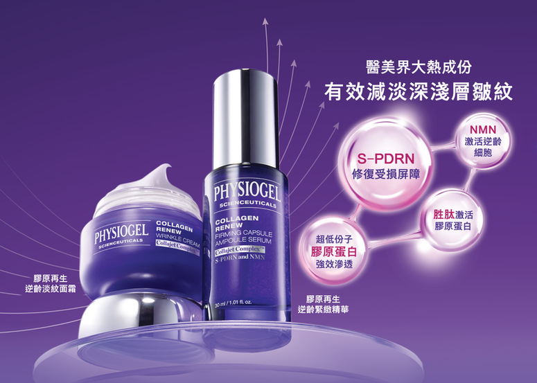 PHYSIOGEL 推出全新「膠原再生逆齡」精華及面霜 實現醫美級水光肌
